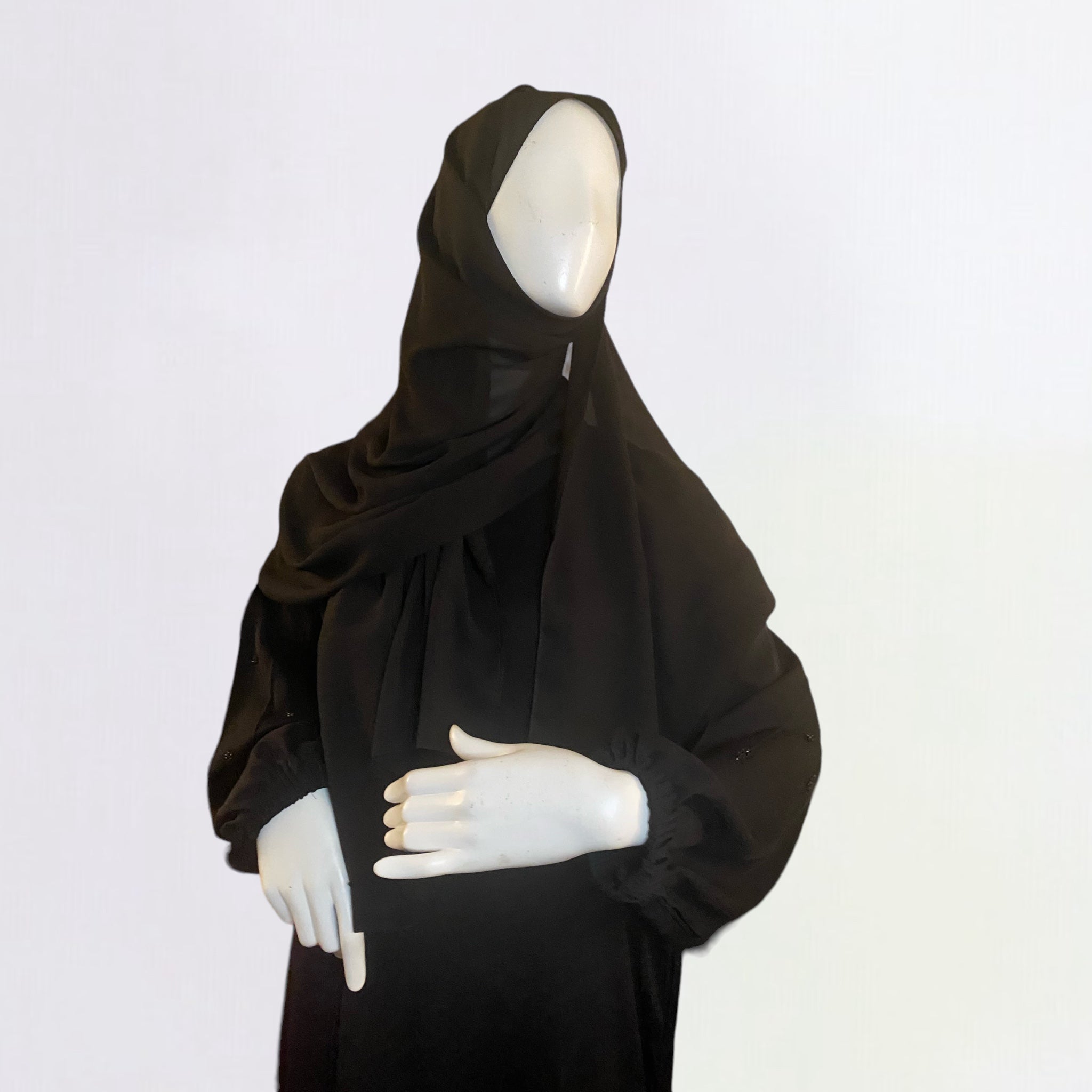 Black Chiffon Hijab