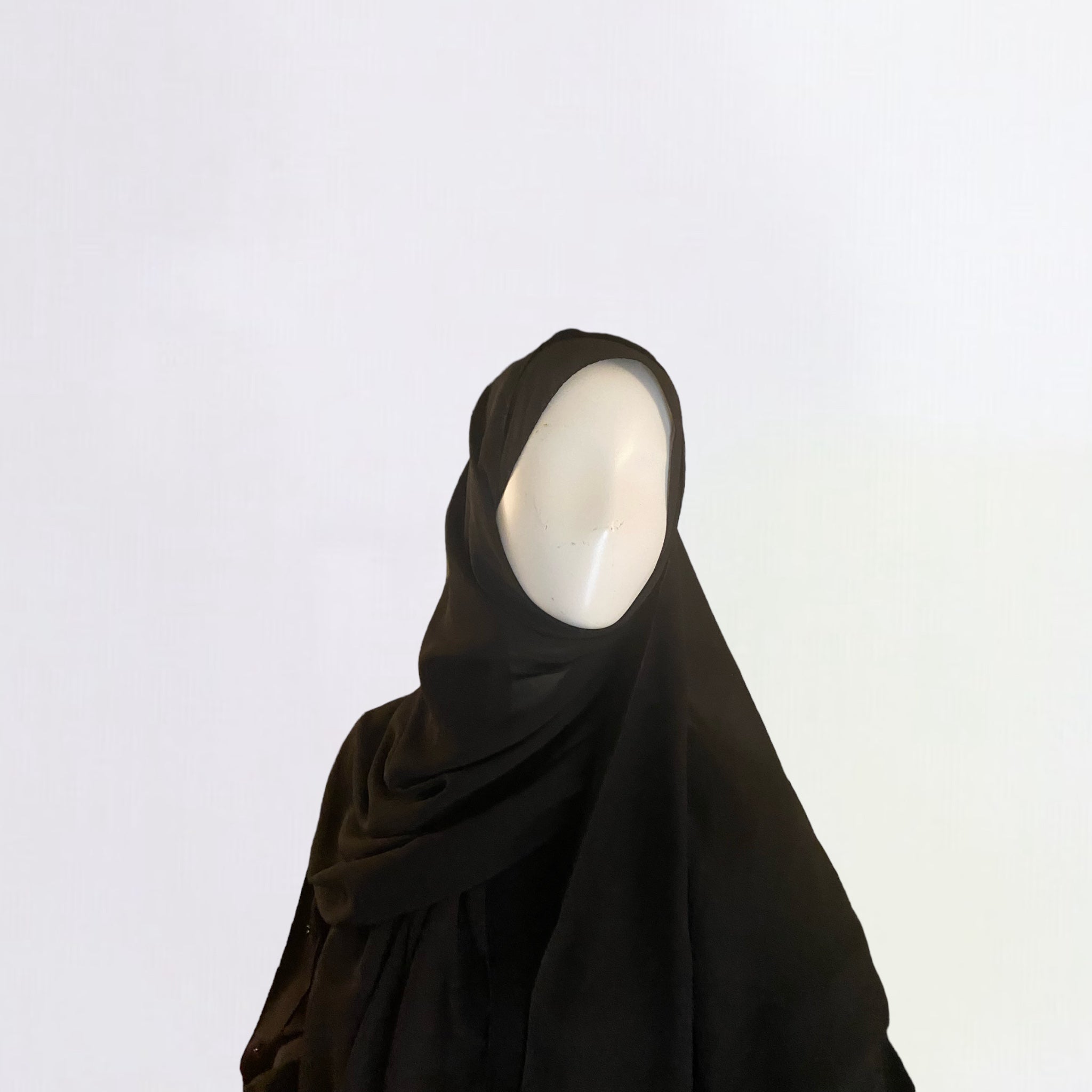 Black Chiffon Hijab