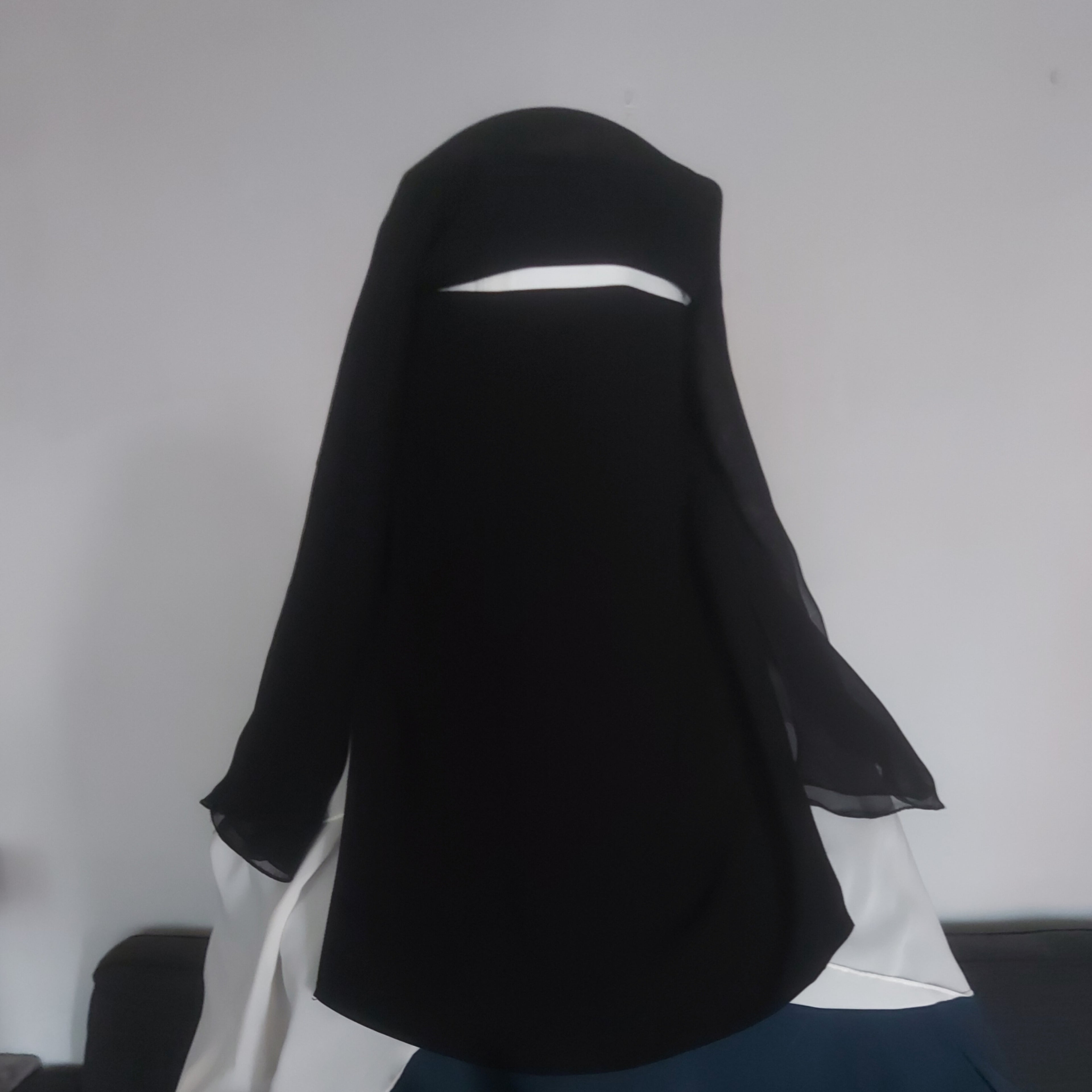 Three-Layer Niqab - Extra Long Veil