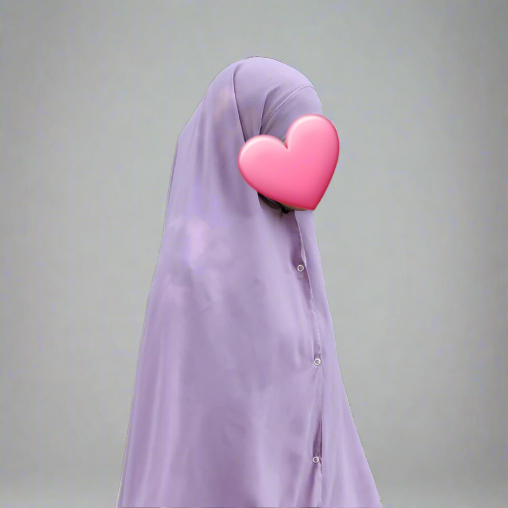 Premium Chiffon Double-Layered Buttoned Jilbab with Back Tie