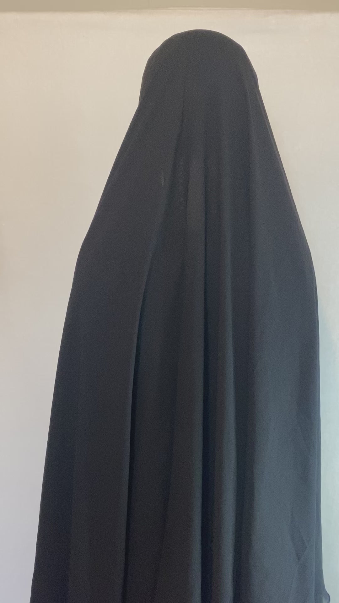 Premium black chiffon double-layered  jilbab by Niqabik