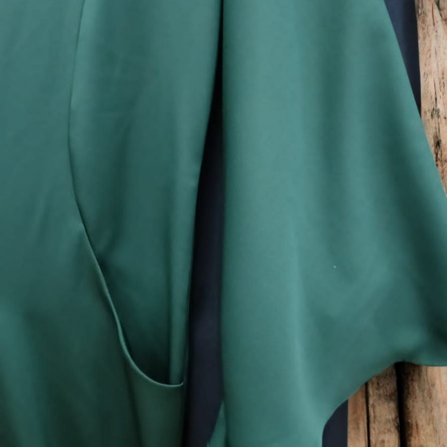 Forest Green Nida Closed Abaya With Matching Hijab