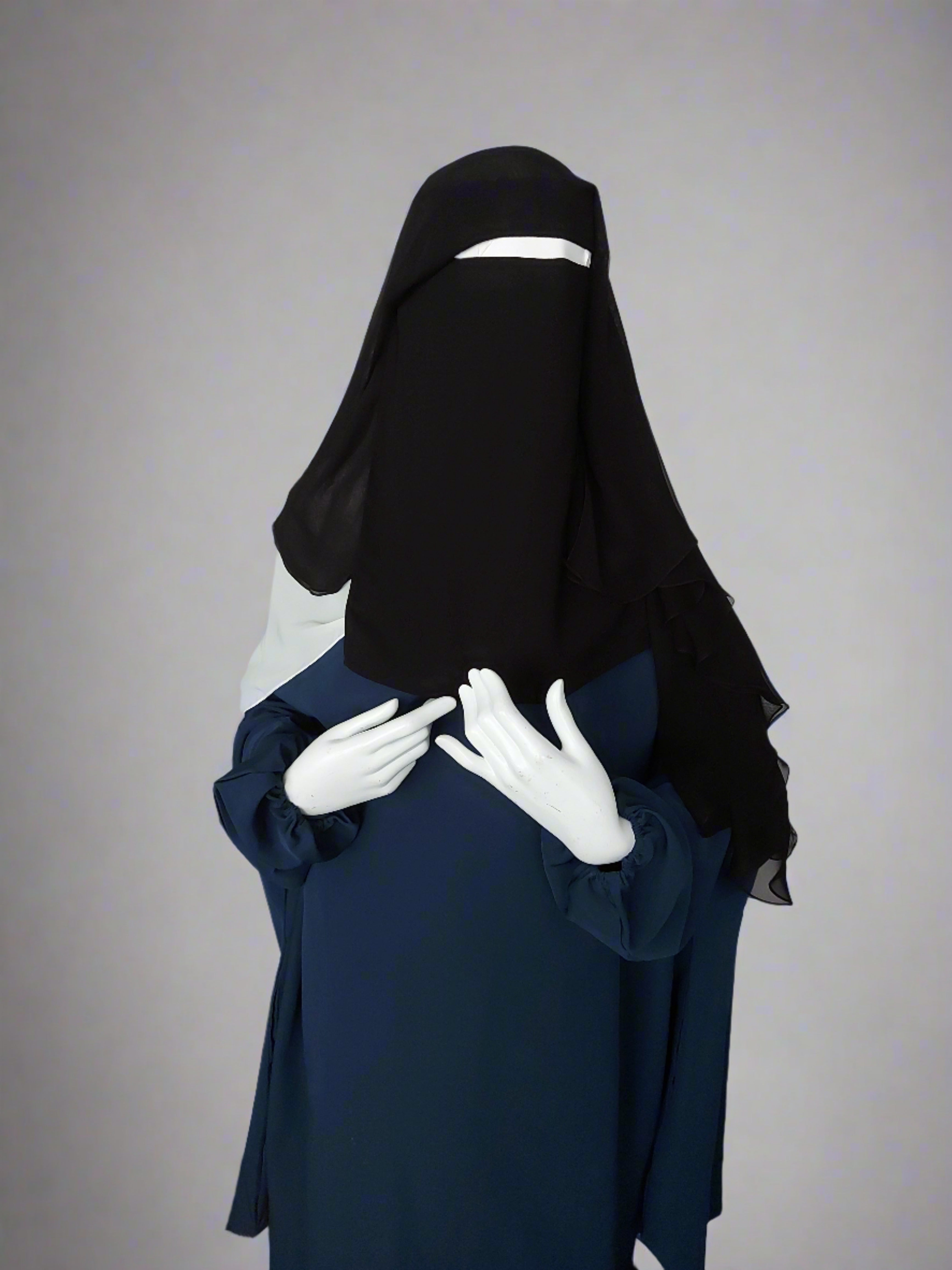 Three-Layer Niqab - Extra Long Veil