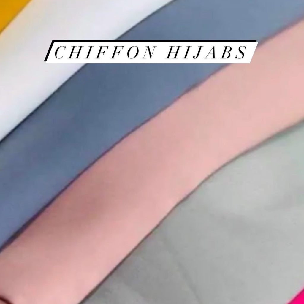 Coloured Chiffon Hijabs (Pickup Only)