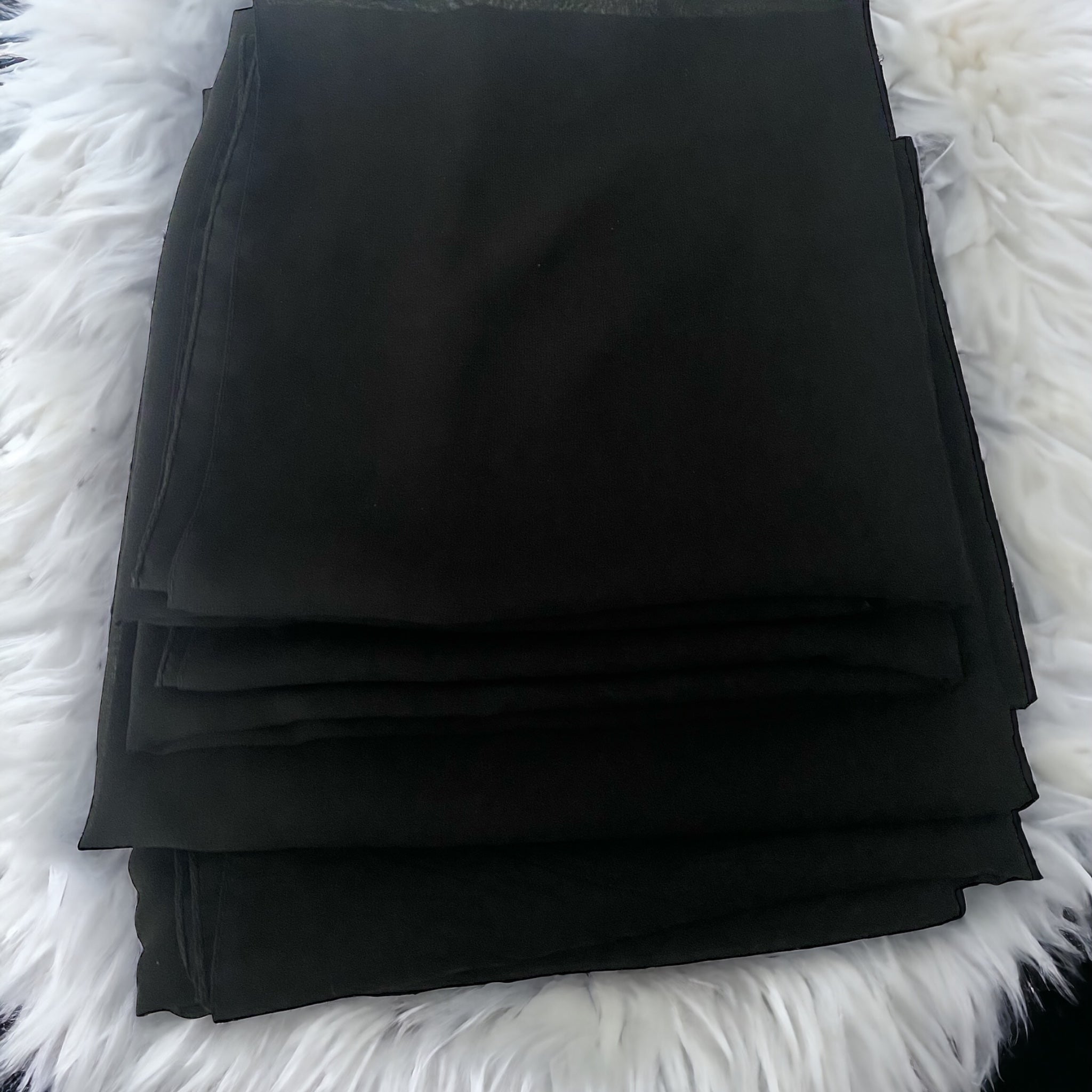 Black Chiffon Hijab