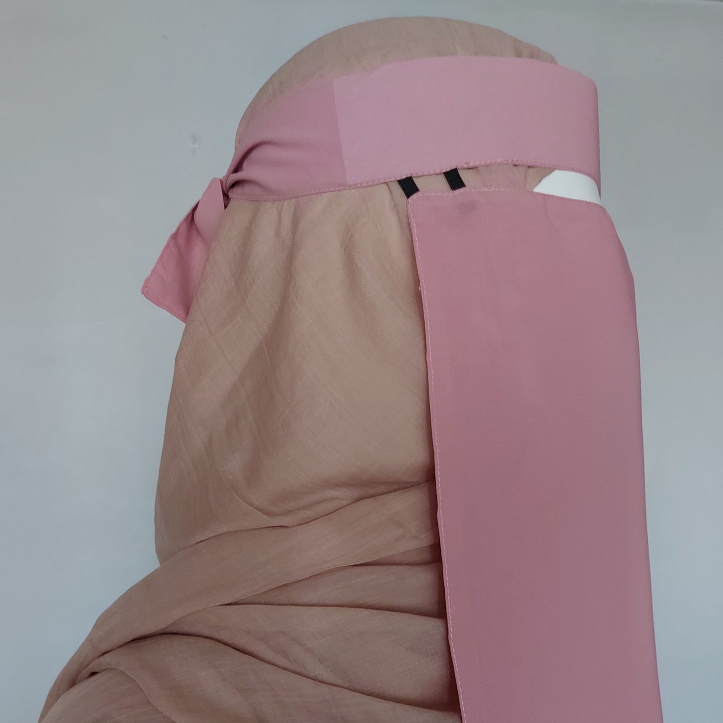 One layer coloured chiffon niqab