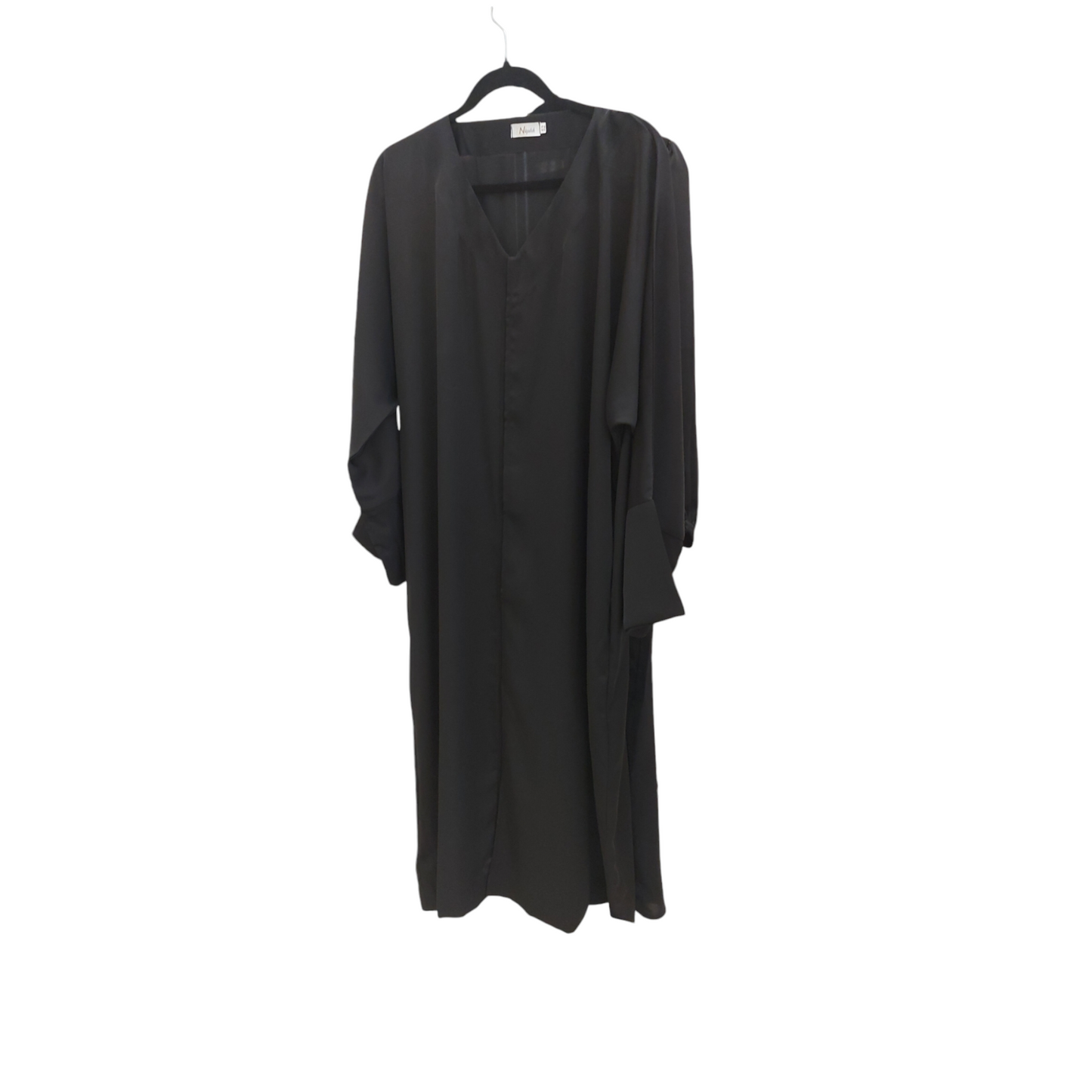 Front Buttoned Nida Abaya With Pockets