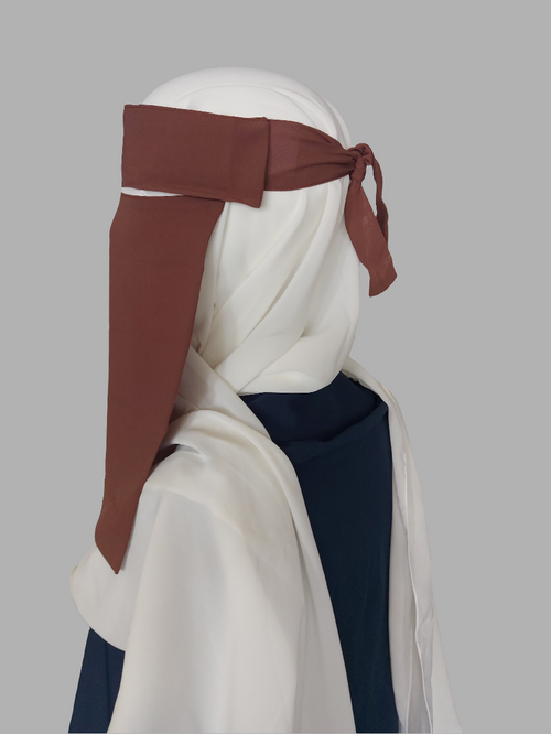 Chiffon Khimar Jilbab & Niqab Set – Mocha Brown | Lightweight Modest Outfit