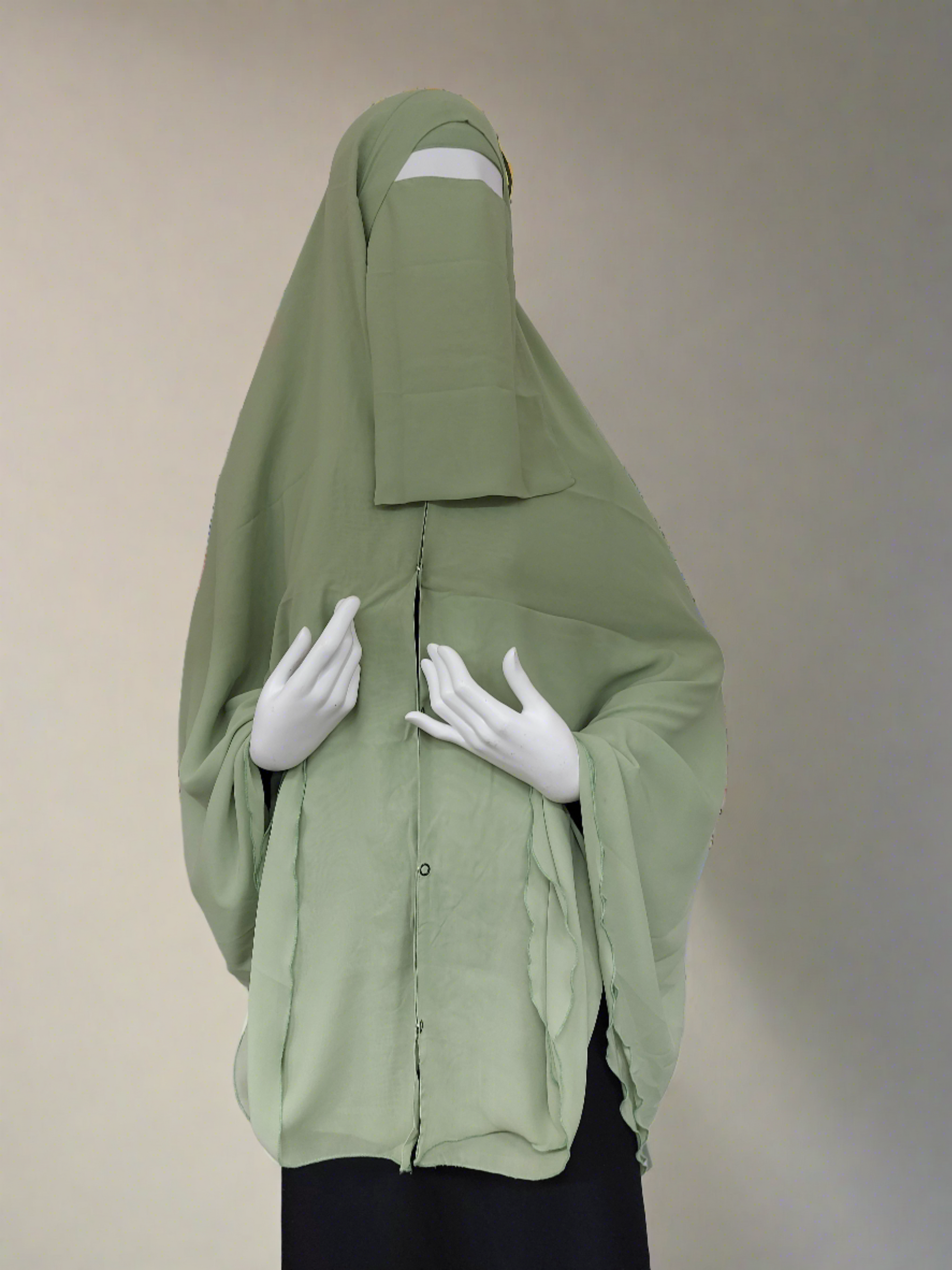 Chiffon jilbab with matching niqab