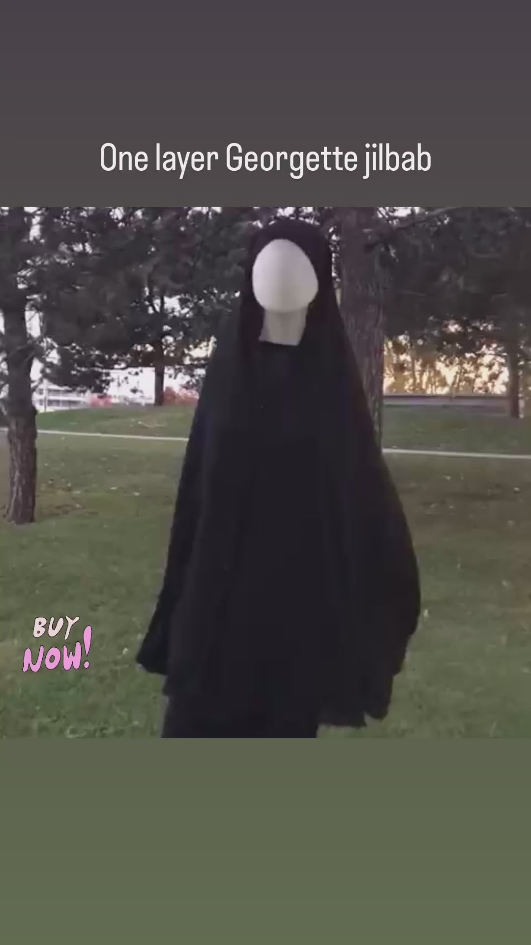 Georgette Buttoned khimar Jilbab