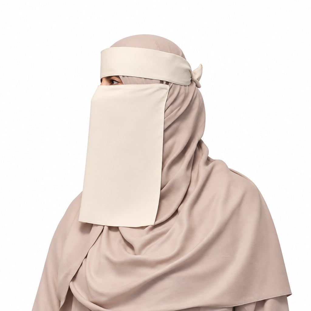 Premium Short Classic Chiffon Saudi Niqab | Niqabik