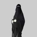 Premium Chiffon Double-Layer Buttoned Jilbab with Elastic | Ghashwa Style