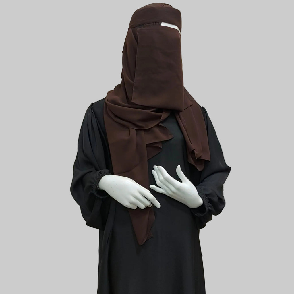 Black Abaya Niqab & Hijab Full Outfit Set