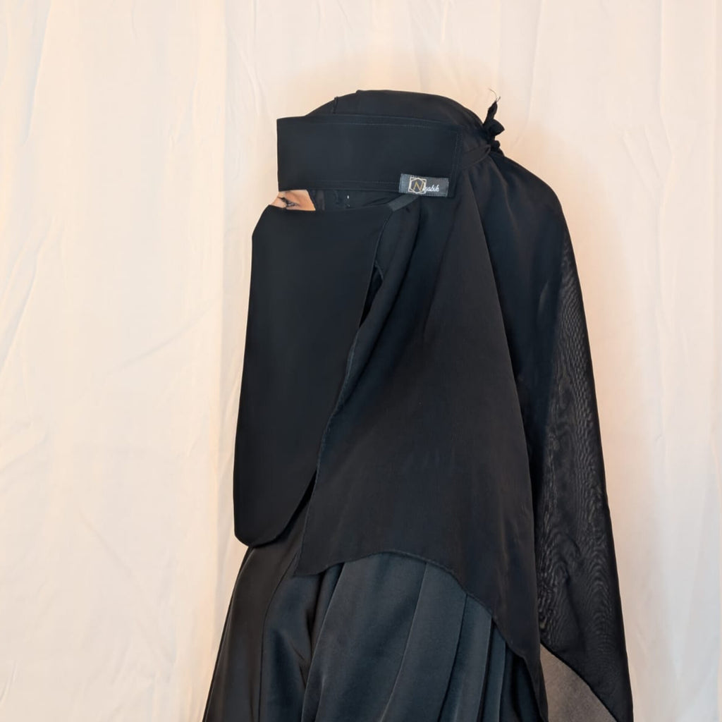 Saudi Niqab With Diagonal Elastic