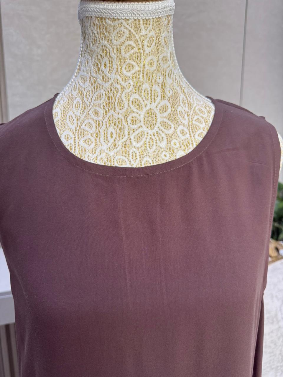 Linen Blend Abaya with Soft Rayon Inner Dress – Espresso, Olive & Tan | Niqabik